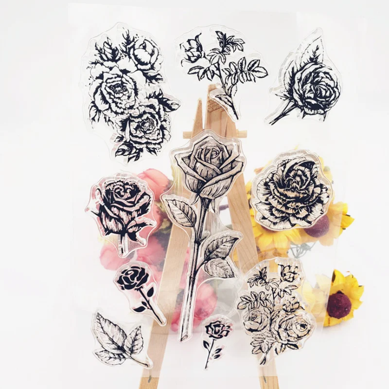 1pc Rose Flower Transparent Clear Silicone Stamp Seal For DIY Scrapbooking Photo Album Decorative Rubber Stamp Painting Template
1pc Rose Flower Transparent Clear Silicone Stamp Seal For DIY Scrapbooking Photo Album Decorative Rubber Stamp Painting Template
