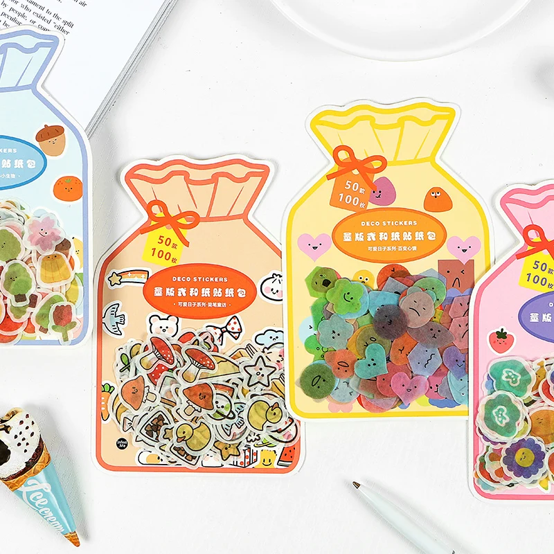 100pcs/pack Kawaii Stickers Decorative journaling Diary Album Stationery Scrapbooking label Children Sticker
100pcs/pack Kawaii Stickers Decorative journaling Diary Album Stationery Scrapbooking label Children Sticker
