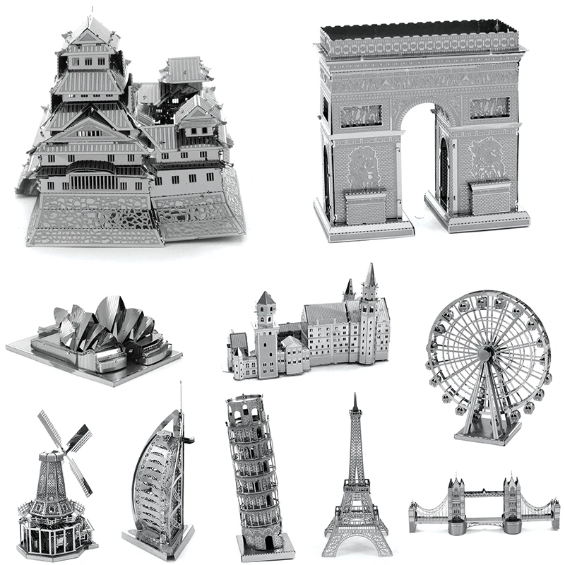 World Famous Building 3D Metal Puzzles Architecture Bridge Eiffel Tower Big Ben Jigsaw Handmade Adult Manual Kids Gift DIY Toys
World Famous Building 3D Metal Puzzles Architecture Bridge Eiffel Tower Big Ben Jigsaw Handmade Adult Manual Kids Gift DIY Toys
