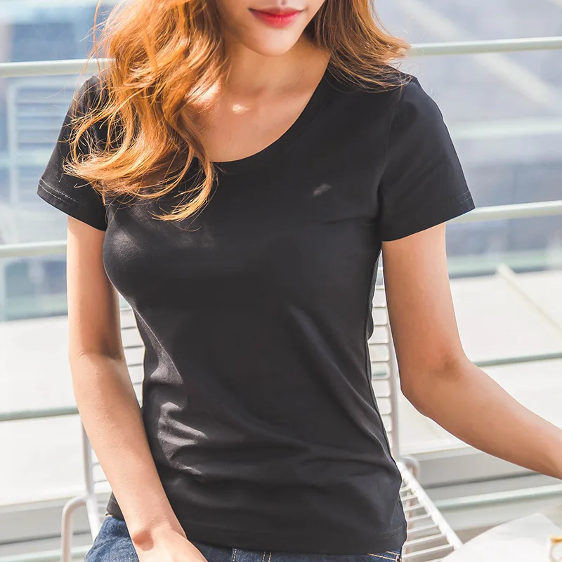 2020 New Women's Round Neck Slim T-Shirt Cotton Short Sleeve Bottoming Shirt gray
2020 New Women's Round Neck Slim T-Shirt Cotton Short Sleeve Bottoming Shirt gray