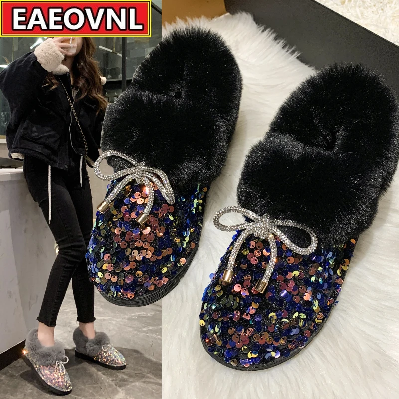 Winter Cotton-padded Boots Woman Wearing 2021 New Versatile Fashion Sequined Short Tubefleece Warm Thick-soled Snow Boots Woman
Winter Cotton-padded Boots Woman Wearing 2021 New Versatile Fashion Sequined Short Tubefleece Warm Thick-soled Snow Boots Woman