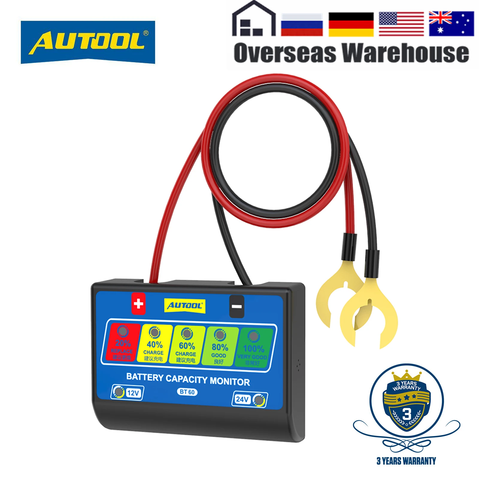 AUTOOL BT60 Car Battery Tester 12V 24V Automotive Battery Capacity Monitor Battery Statu Battery Capacity Analysis Test Tool
AUTOOL BT60 Car Battery Tester 12V 24V Automotive Battery Capacity Monitor Battery Statu Battery Capacity Analysis Test Tool