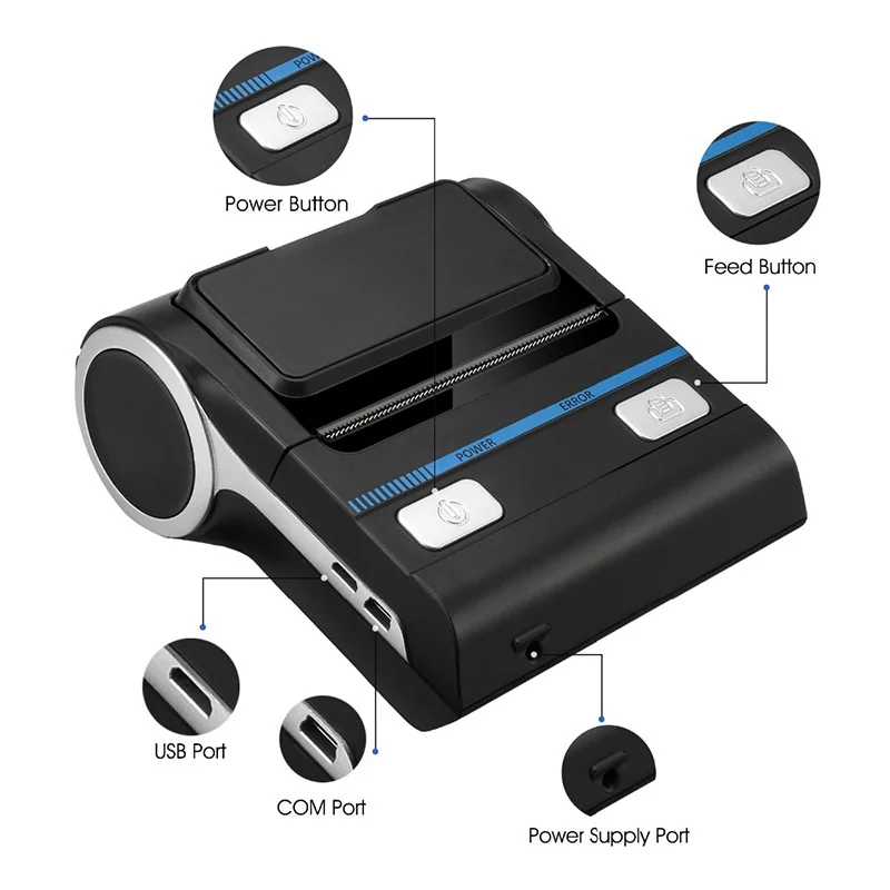 Bluetooth, , Android/iOS/Windows ESC/POS
Bluetooth, , Android/iOS/Windows ESC/POS