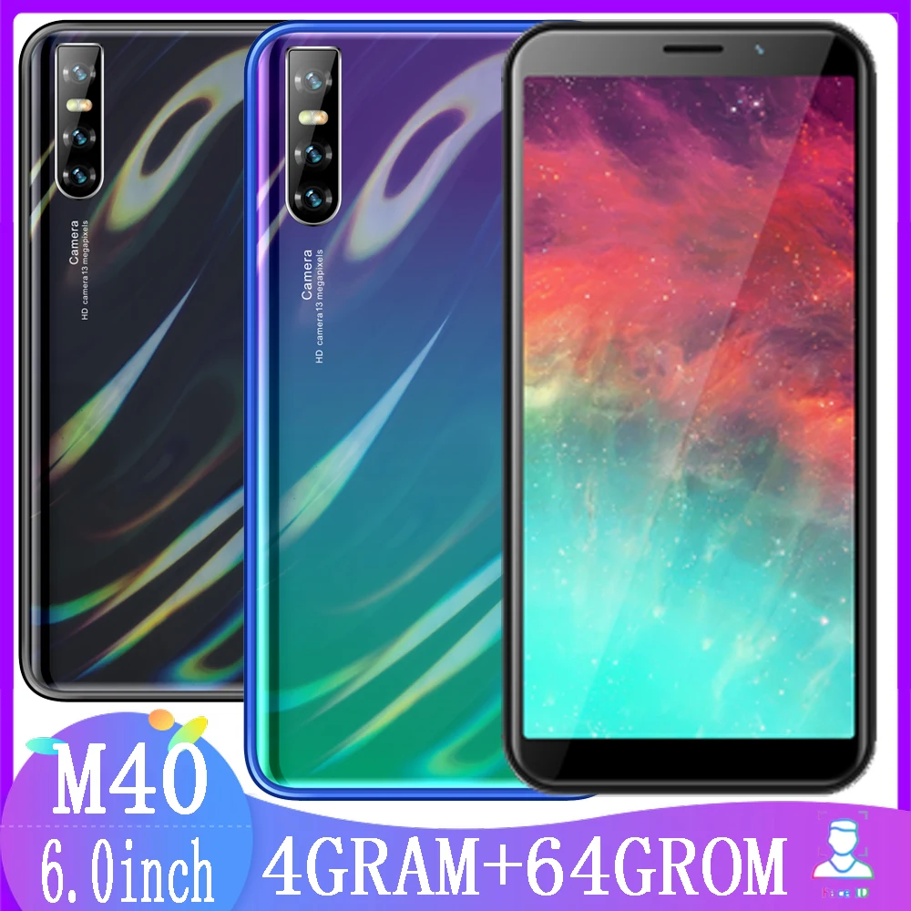 M40 6.0INCH Global version quad core smartphones 13MP 4GB RAM 64GB ROM face ID unlocked mobile phones android cheap celulares
M40 6.0INCH Global version quad core smartphones 13MP 4GB RAM 64GB ROM face ID unlocked mobile phones android cheap celulares