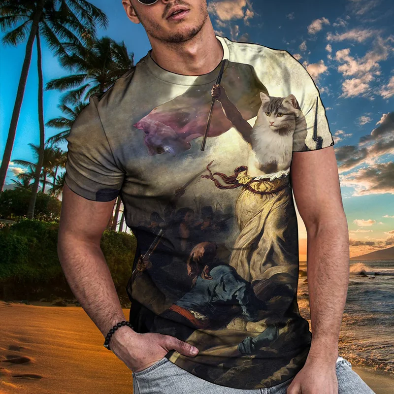 Fashion 3D Cat Printed Men's T-Shirt Summer 3D Owl T-Shirt Casual Short Sleeve O-Neck Top Oversized T-Shirts Men Clothing Tees
Fashion 3D Cat Printed Men's T-Shirt Summer 3D Owl T-Shirt Casual Short Sleeve O-Neck Top Oversized T-Shirts Men Clothing Tees