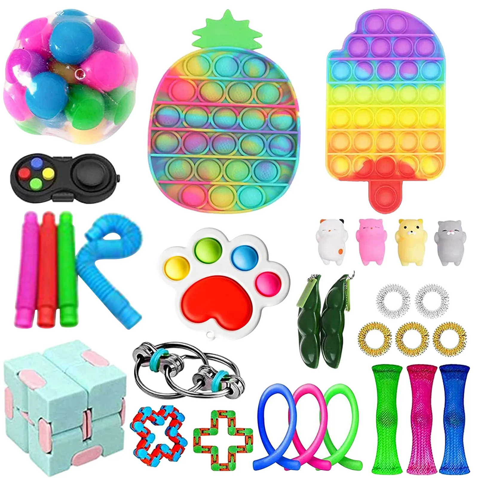 Push Pop pet System Bubble Pineapple Rainbow Color Fidget Toys Autism Special Needs Sensory Anti-stress Relief Toy Kids Toys 
Push Pop pet System Bubble Pineapple Rainbow Color Fidget Toys Autism Special Needs Sensory Anti-stress Relief Toy Kids Toys