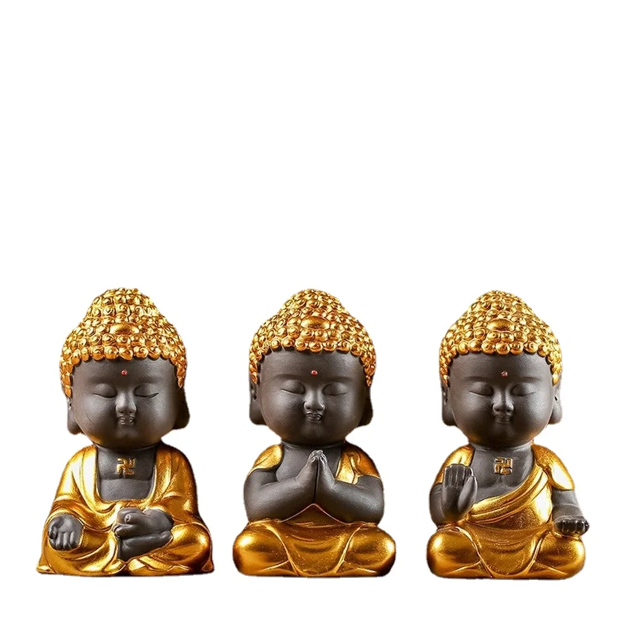 Gold Buddha statue monk figurine Rulai India Yoga Mandala tea pet purple ceramic crafts Zakka decorative ceramic ornaments
Gold Buddha statue monk figurine Rulai India Yoga Mandala tea pet purple ceramic crafts Zakka decorative ceramic ornaments
