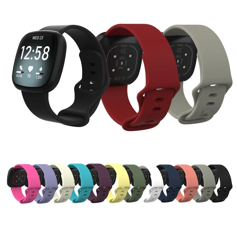 Silicone Rubber Watch Band Strap For Fitbit Versa3 Bracelet For Fitbit Sense Adjustable wrist Versa3 Smart Watch Accessories New 
Silicone Rubber Watch Band Strap For Fitbit Versa3 Bracelet For Fitbit Sense Adjustable wrist Versa3 Smart Watch Accessories New