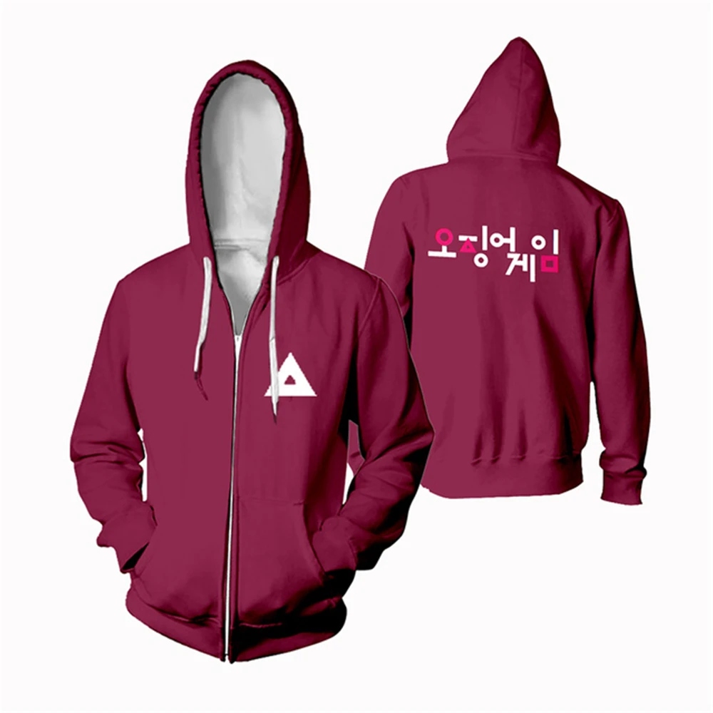 Korean TV Squid Game Women Jacket Men Zipper Hooded Hoodie Sweatshirt Unisex Boys Girls Cosplay Costume 456 Streetwear Tracksuit
Korean TV Squid Game Women Jacket Men Zipper Hooded Hoodie Sweatshirt Unisex Boys Girls Cosplay Costume 456 Streetwear Tracksuit