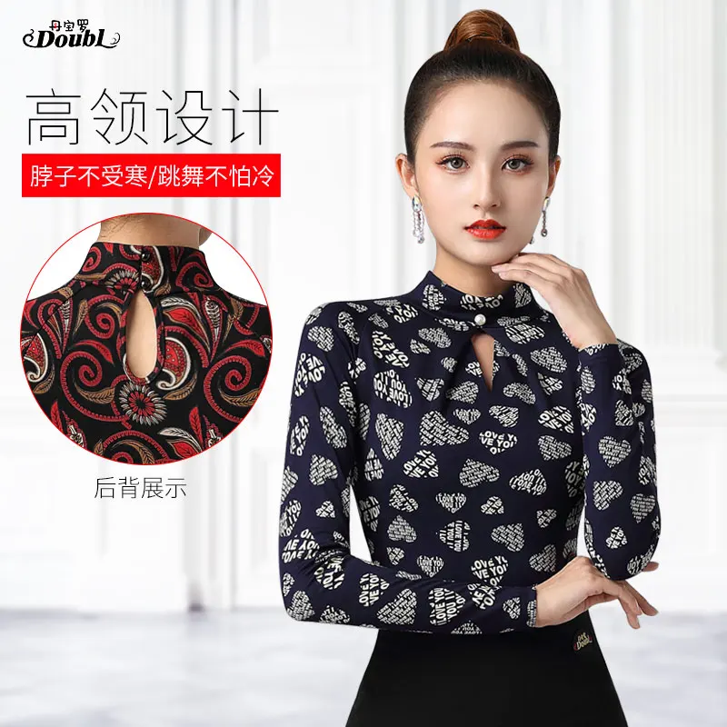 Ballroom Dancing Tops Women's National Standard Dance Autumn and Winter Models were Thin High-Necked Long-Sleeved Three-Step
Ballroom Dancing Tops Women's National Standard Dance Autumn and Winter Models were Thin High-Necked Long-Sleeved Three-Step