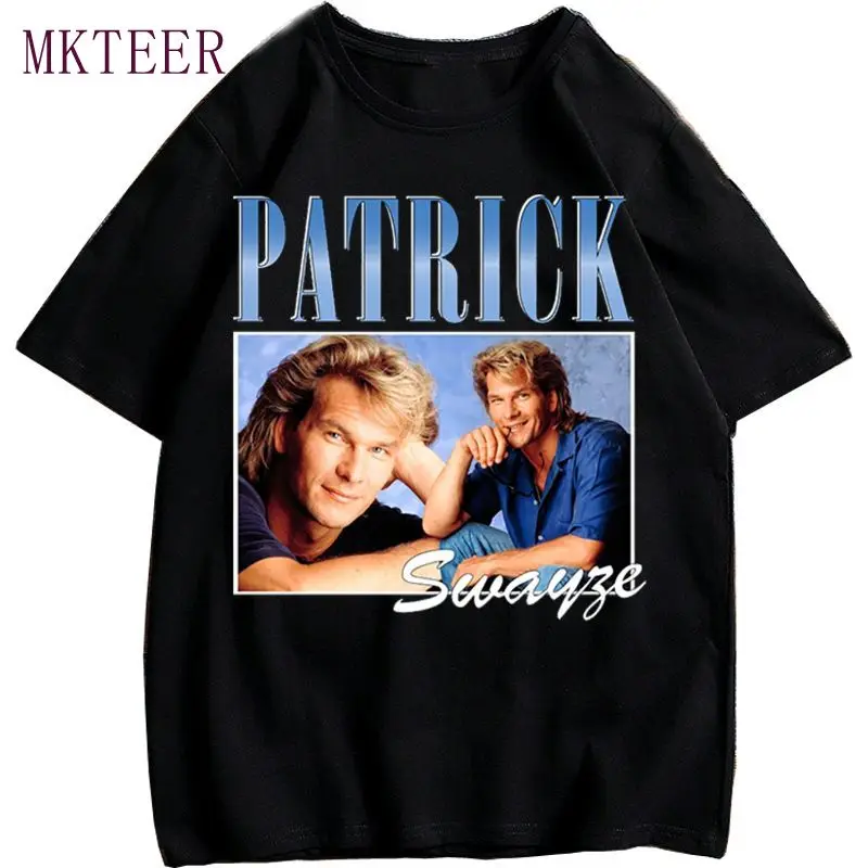Мужская хлопковая футболка с принтом Патрик Swayze, свободная повседневная футболка в стиле хип-хоп, с графическим принтом, в стиле 90-х
Мужская хлопковая футболка с принтом Патрик Swayze, свободная повседневная футболка в стиле хип-хоп, с графическим принтом, в стиле 90-х