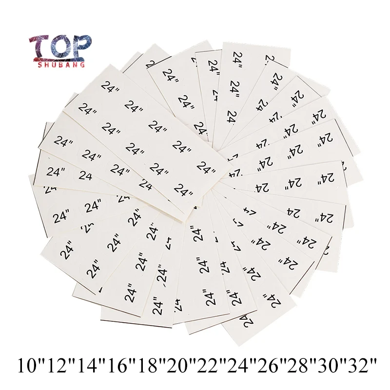 Custom Wig inch sticker Virgin Hair number size length stickers, 10"/32" round circle hair extension length in inch printing pap
Custom Wig inch sticker Virgin Hair number size length stickers, 10"/32" round circle hair extension length in inch printing pap