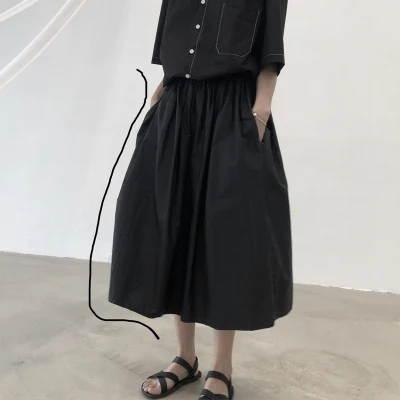 Home-made new original design simple hundred tie-in Japanese show thin foundation of loose half-length skirt
Home-made new original design simple hundred tie-in Japanese show thin foundation of loose half-length skirt