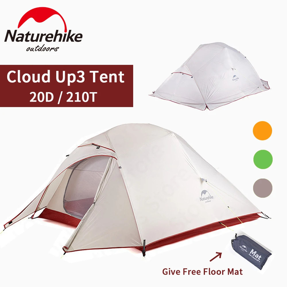 Naturehike Upgrade CloudUp3 наружная портативная палатка для кемпинга 3 человека уличная Сверхлегкая походная непромокаемый тент "дышащая" палатка 
Naturehike Upgrade CloudUp3 наружная портативная палатка для кемпинга 3 человека уличная Сверхлегкая походная непромокаемый тент "дышащая" палатка