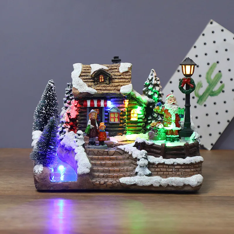 Christmas luminous house LED lights music colorful snow European style house Christmas decorations resin ornaments crafts
Christmas luminous house LED lights music colorful snow European style house Christmas decorations resin ornaments crafts
