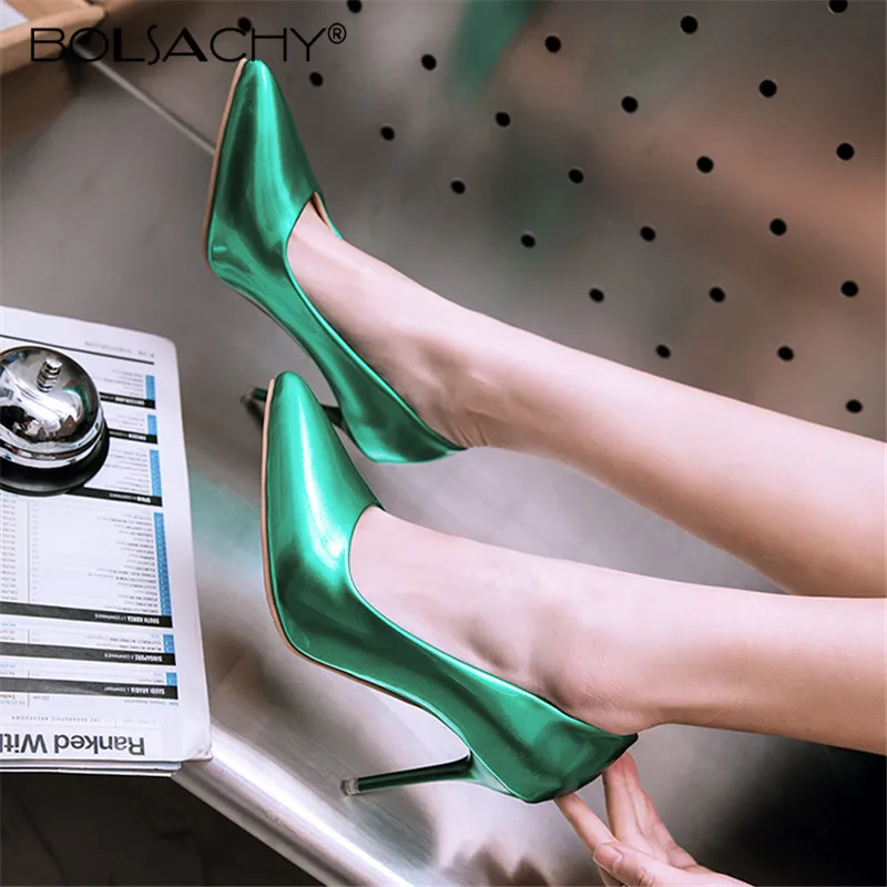 Hot Shoes Women Pumps Pointed Toe Patent Leather Dress High Heels Boat Wedding Zapatos Mujer Green Red Black Plus Size 31-43
Hot Shoes Women Pumps Pointed Toe Patent Leather Dress High Heels Boat Wedding Zapatos Mujer Green Red Black Plus Size 31-43