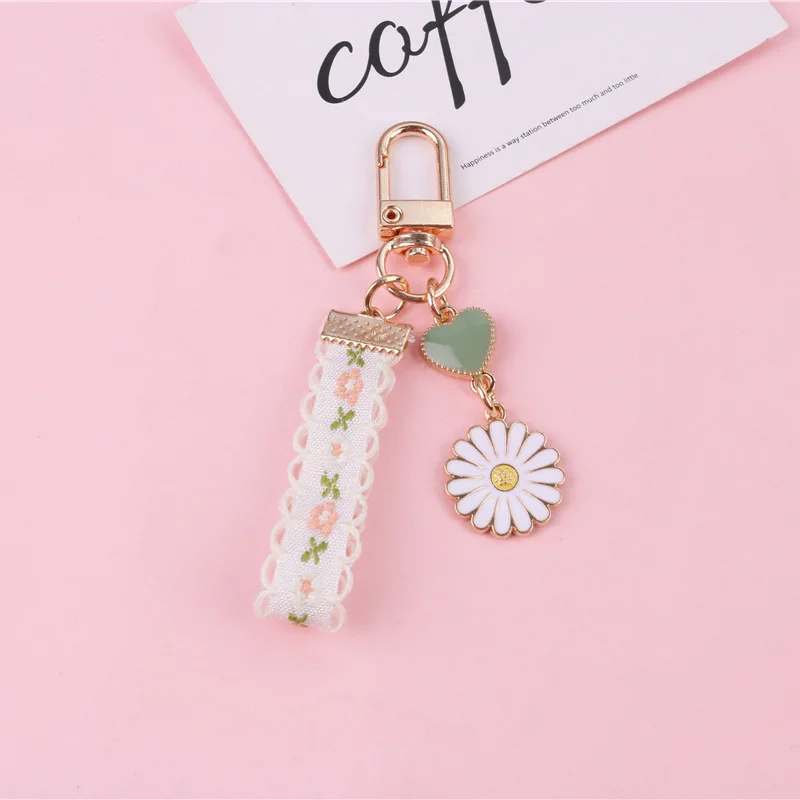 Cute Cartoon Daisy Flower Keychain Fashionable Korean Lace Key Chain For Women And Girls Bag Keyring Pendant Earphone Box
Cute Cartoon Daisy Flower Keychain Fashionable Korean Lace Key Chain For Women And Girls Bag Keyring Pendant Earphone Box