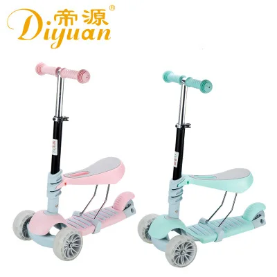 5 in 1 Multifunctional scooter can take three-in-one baby stroller gift three-wheeled flashing wheel children's scooter 
5 in 1 Multifunctional scooter can take three-in-one baby stroller gift three-wheeled flashing wheel children's scooter