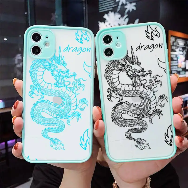 Remazy Fashion Dragon Animal Pattern Phone Case For iPhone 12 11 Mini Pro XR XS Max 7 8 Plus X Matte transparent blue Back Cover
Remazy Fashion Dragon Animal Pattern Phone Case For iPhone 12 11 Mini Pro XR XS Max 7 8 Plus X Matte transparent blue Back Cover