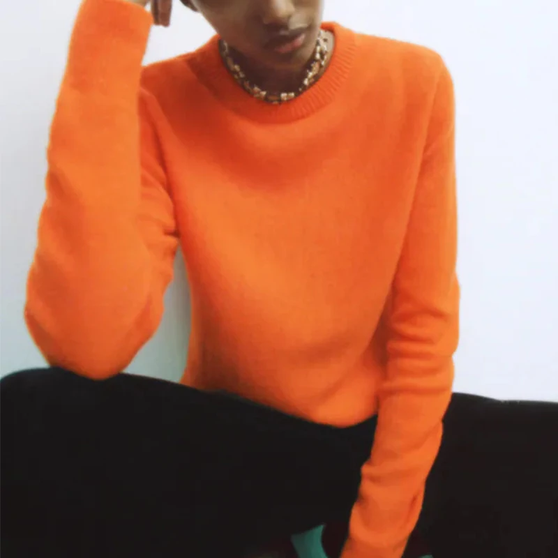 ZA Autumn Women Soft Cashmere Knitted Sweater 2021 O Neck Warm Pullover Loose Long Sleeve Casual Street Outwear 
ZA Autumn Women Soft Cashmere Knitted Sweater 2021 O Neck Warm Pullover Loose Long Sleeve Casual Street Outwear