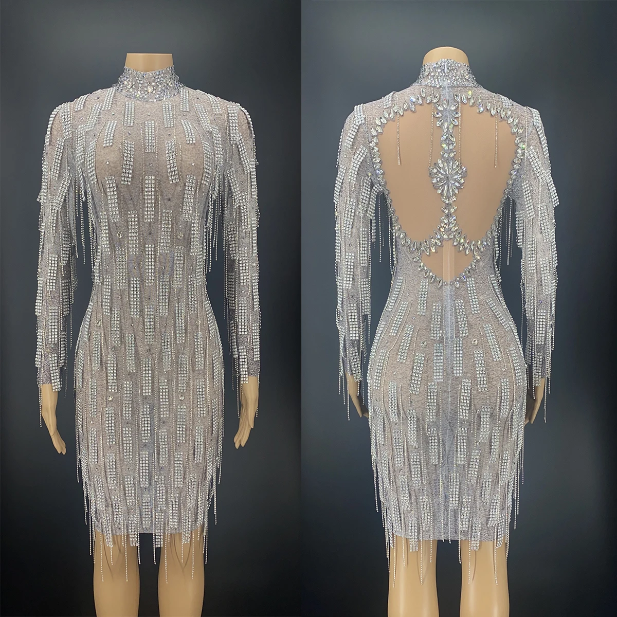 Tassel Rhinestone Dress Female Stage Costume Birthday Celebrate Evening Dresses Rave Outfit Singer Performance Clothes VDB4429
Tassel Rhinestone Dress Female Stage Costume Birthday Celebrate Evening Dresses Rave Outfit Singer Performance Clothes VDB4429