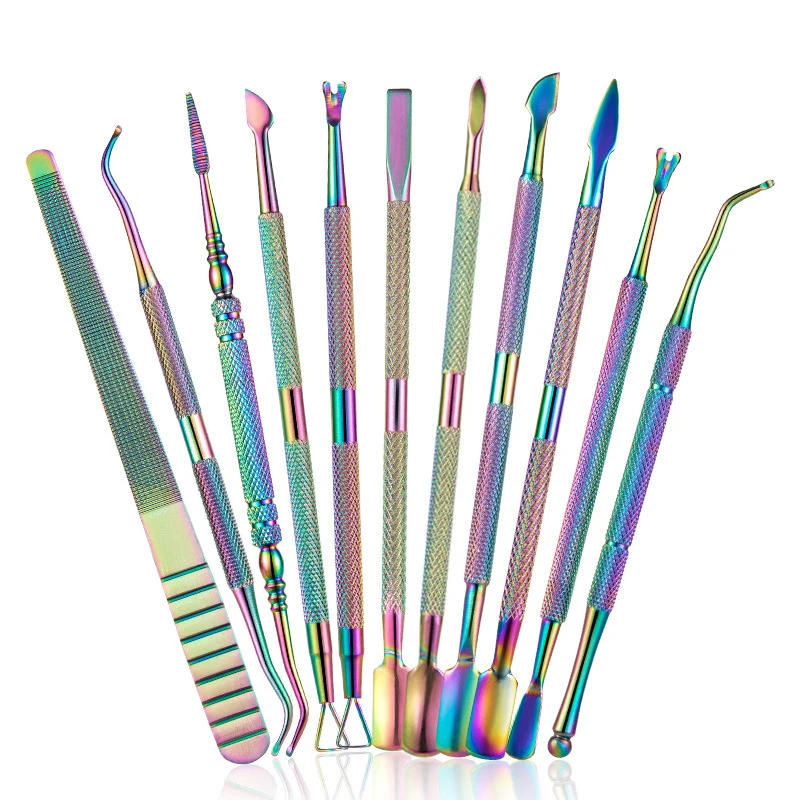 1pc Stainless Steel Cuticle Pusher Nail File Dead Skin Remover Colorful Dual-Ended Nail Art Tools Multifunction Manicure Tools
1pc Stainless Steel Cuticle Pusher Nail File Dead Skin Remover Colorful Dual-Ended Nail Art Tools Multifunction Manicure Tools