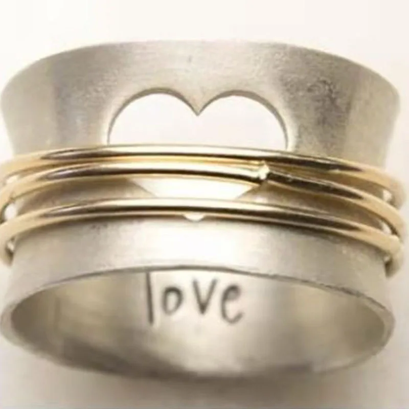 2021 New Designer Love Letter Hollow Heart Rings For Women Fashion Double Color Female Jewelry Birthday Valentine Party Gifts
2021 New Designer Love Letter Hollow Heart Rings For Women Fashion Double Color Female Jewelry Birthday Valentine Party Gifts