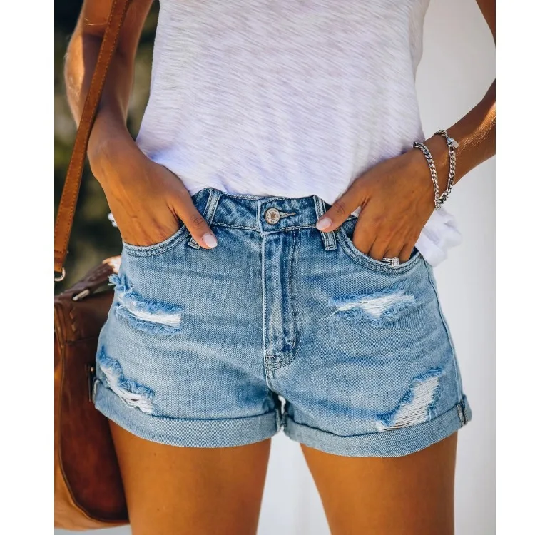 Fashion sexy Ripped Frayed Hole Denim Shorts Summer Women High Waist Jeans Shorts Denim Shorts Summer washed boyfriend Jeans
Fashion sexy Ripped Frayed Hole Denim Shorts Summer Women High Waist Jeans Shorts Denim Shorts Summer washed boyfriend Jeans