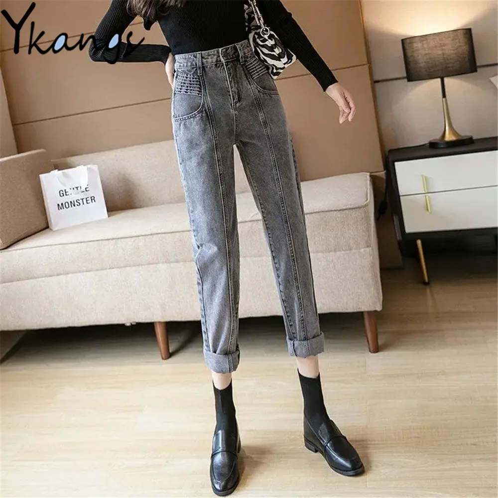 Vintage High Waist Patchwork Pocket Pencil Pants Slim Simple Harajuku Streetwear Women Jeans Korean Fashion Harem Denim Trousers
Vintage High Waist Patchwork Pocket Pencil Pants Slim Simple Harajuku Streetwear Women Jeans Korean Fashion Harem Denim Trousers
