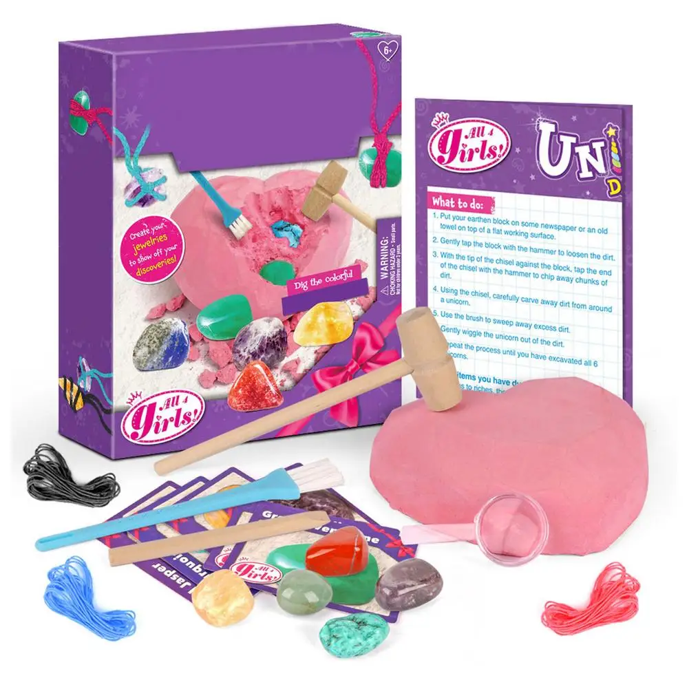 DIY Toys Girls Natural Mineral Gemstone Necklace Archaeology Excavation Kits Tools Digging Up Mining Kit Kids Educational Learn
DIY Toys Girls Natural Mineral Gemstone Necklace Archaeology Excavation Kits Tools Digging Up Mining Kit Kids Educational Learn