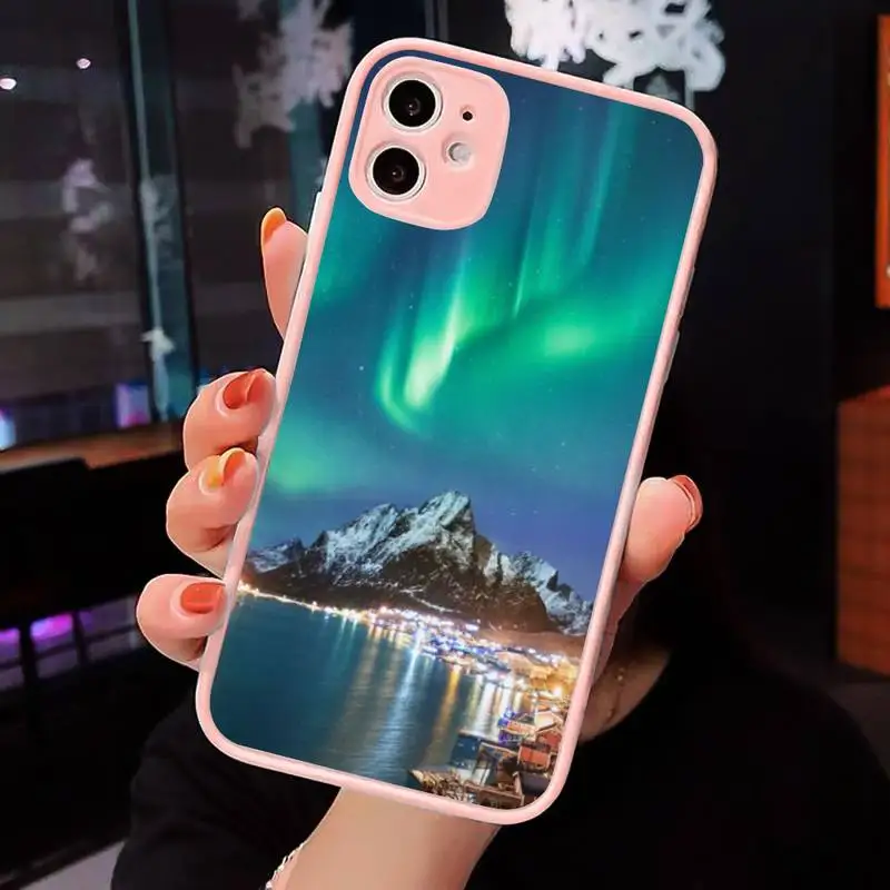 aurora Phone Case For iPhone 12 11 Mini Pro XR XS Max 7 8 Plus X Matte transparent Pink Back Cover
aurora Phone Case For iPhone 12 11 Mini Pro XR XS Max 7 8 Plus X Matte transparent Pink Back Cover