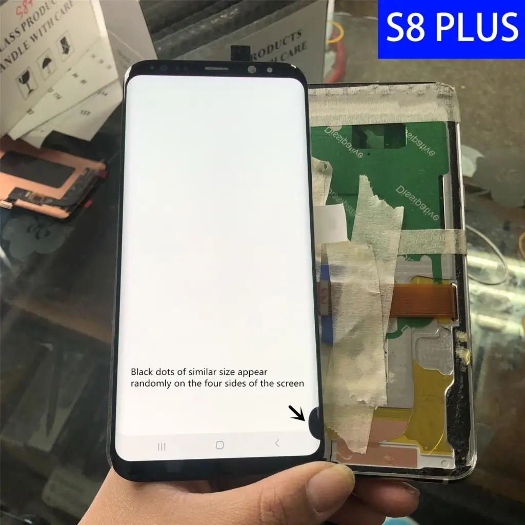 Original Super AMOLED For Samsung Galaxy S8 Plus G955 G955F S8plus LCD Display Touch Screen Assembly with Dot Frame replacement
Original Super AMOLED For Samsung Galaxy S8 Plus G955 G955F S8plus LCD Display Touch Screen Assembly with Dot Frame replacement