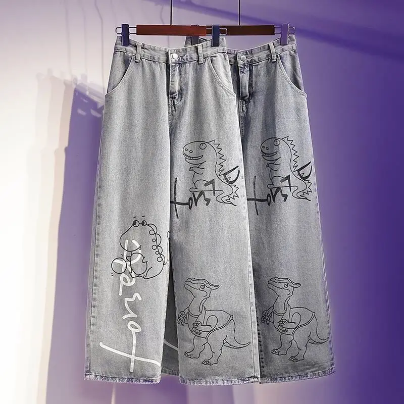 Women's jeans Korean version ins retro graffiti cartoon print jeans loose high waist casual straight wide leg pants women
Women's jeans Korean version ins retro graffiti cartoon print jeans loose high waist casual straight wide leg pants women