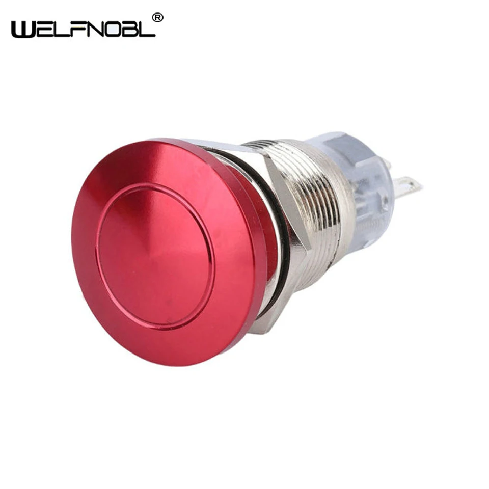 Waterproof 19mm Momentary Self-Locking Metal Pin 1NO1NC Waterproof Push Button Switch
Waterproof 19mm Momentary Self-Locking Metal Pin 1NO1NC Waterproof Push Button Switch
