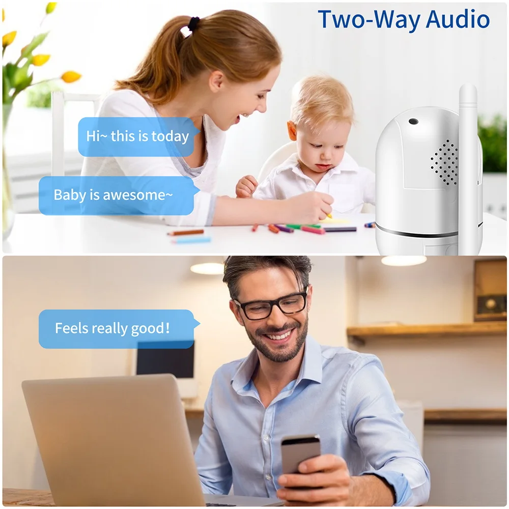 Night Vision Auto Track Two Way Audio Wireless Home Security Camera CCTV IP Camera 1080P 2MP Surveillance Cameras with Wifi IR
Night Vision Auto Track Two Way Audio Wireless Home Security Camera CCTV IP Camera 1080P 2MP Surveillance Cameras with Wifi IR
