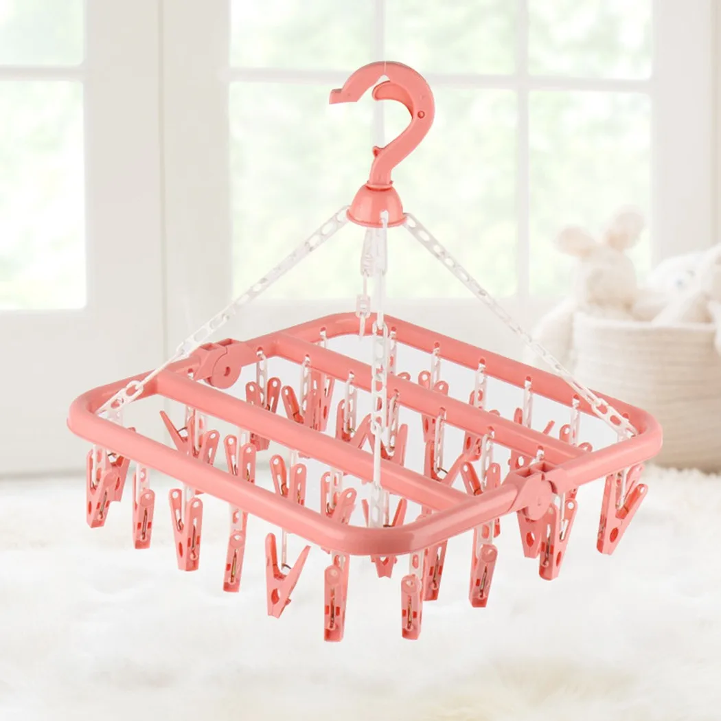 Multi-functional Folding Clip Hanger With 32 Drying Clips Drying Rack Hanger Clothes Underwear Windproof Household Organizer
Multi-functional Folding Clip Hanger With 32 Drying Clips Drying Rack Hanger Clothes Underwear Windproof Household Organizer