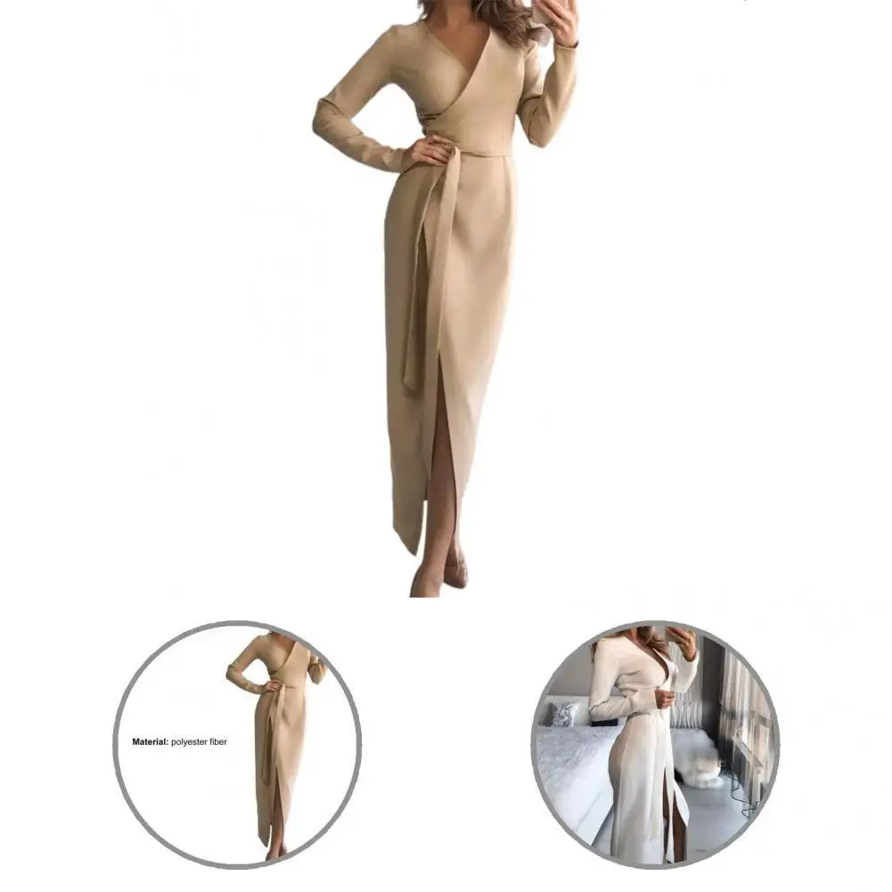 Sexy Elegant Dress Slim Fit Skin-friendly Solid Color Wrap Maxi Dress Party Dress Casual Dress
Sexy Elegant Dress Slim Fit Skin-friendly Solid Color Wrap Maxi Dress Party Dress Casual Dress
