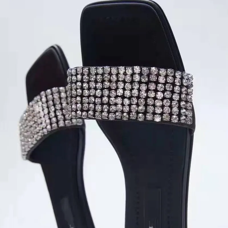 Glitter Slides Shoes Square Toe Rubber Flip Flops Ladies' Slippers Slipers Women Jelly Hawaiian 2021 Flat Crystal Microfiber Bon 
Glitter Slides Shoes Square Toe Rubber Flip Flops Ladies' Slippers Slipers Women Jelly Hawaiian 2021 Flat Crystal Microfiber Bon