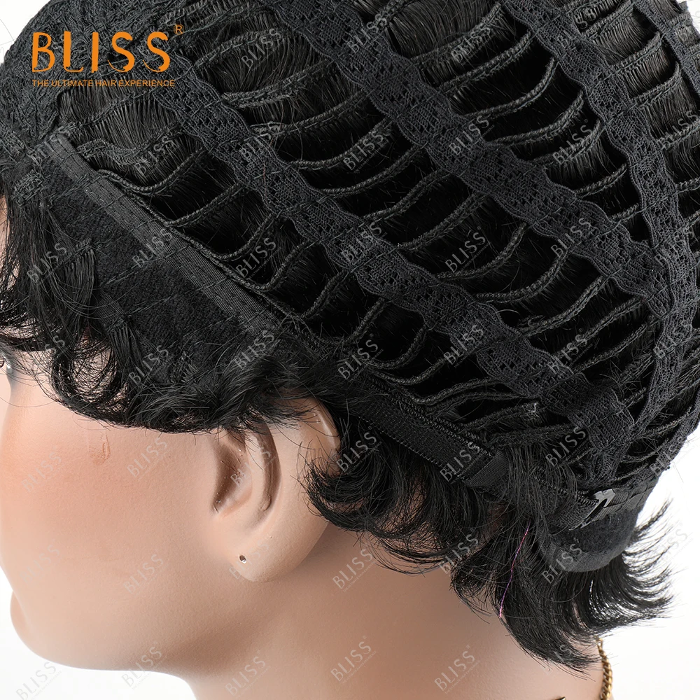 BLISS Short Bob Wigs Pixie Cut Wig Human Hair Natural Dark Machine Made Wig With Bangs For Black Women Perruque Cheveux Humain
BLISS Short Bob Wigs Pixie Cut Wig Human Hair Natural Dark Machine Made Wig With Bangs For Black Women Perruque Cheveux Humain
