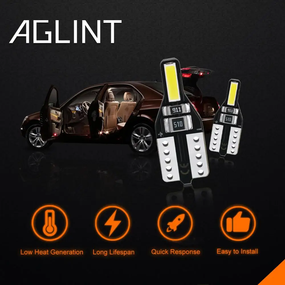 AGLINT 8pcs T10 Led Bulb 194 168 158 501 5W5 7020 SMD 2Chips W5W Interior For Car Dome Reading Lamp Led Bulbs 6000K White DC12V
AGLINT 8pcs T10 Led Bulb 194 168 158 501 5W5 7020 SMD 2Chips W5W Interior For Car Dome Reading Lamp Led Bulbs 6000K White DC12V