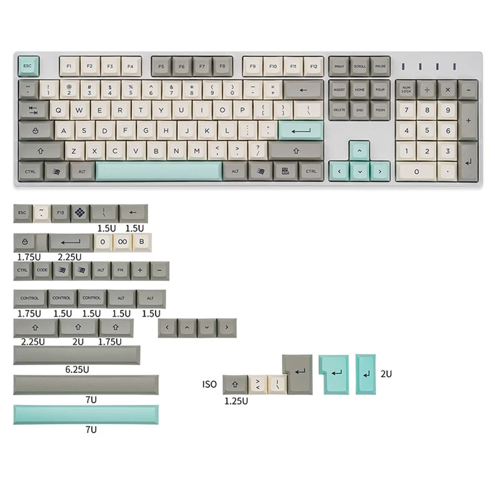 Простая серая дизайнерская Крышка для клавиш DSA с профилем для Cherry Mx Gateron Kailh Box Регулируемая клавиатура с механической клавиатурой 144 PBT 
Простая серая дизайнерская Крышка для клавиш DSA с профилем для Cherry Mx Gateron Kailh Box Регулируемая клавиатура с механической клавиатурой 144 PBT