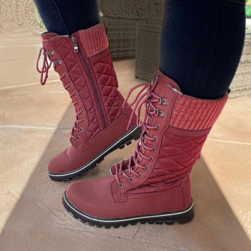 Autumn Winter Women Snow Boots Solid Color Warm Comfortable Mid-tube Flat-heel Side Zipper Round Toe Martin Boots 
Autumn Winter Women Snow Boots Solid Color Warm Comfortable Mid-tube Flat-heel Side Zipper Round Toe Martin Boots