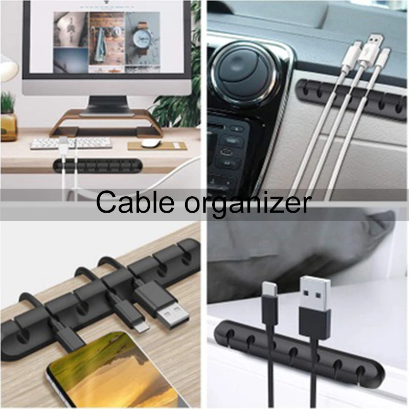 Cable Holder Silicone Cable Organizer Cable Management Mobile and Computer USB Data Lines are Neatly Arranged Desktop Winder
Cable Holder Silicone Cable Organizer Cable Management Mobile and Computer USB Data Lines are Neatly Arranged Desktop Winder