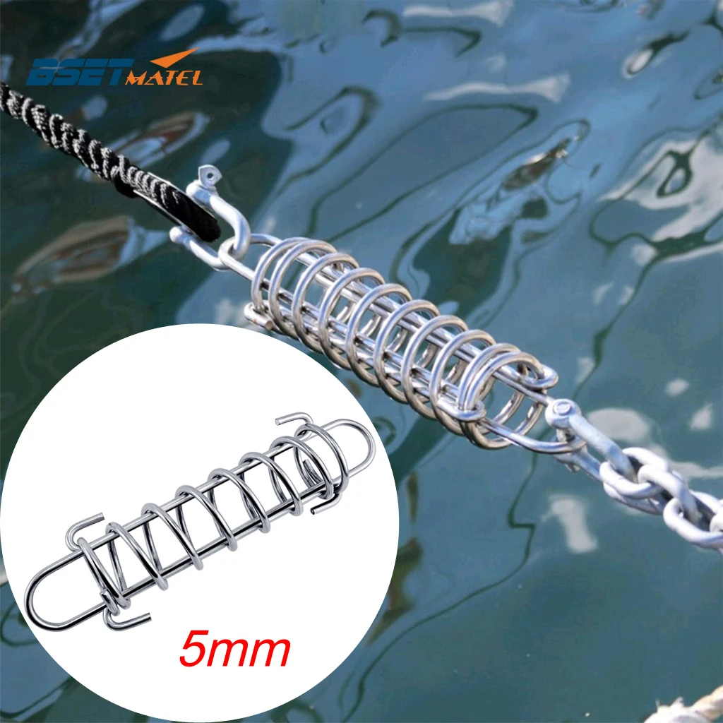 304 Stainless Steel 5mm Boat Anchor Docking Mooring Spring Cable Tension Dog Tie Damper Snubber Shock Absorbing Marine Boat 
304 Stainless Steel 5mm Boat Anchor Docking Mooring Spring Cable Tension Dog Tie Damper Snubber Shock Absorbing Marine Boat
