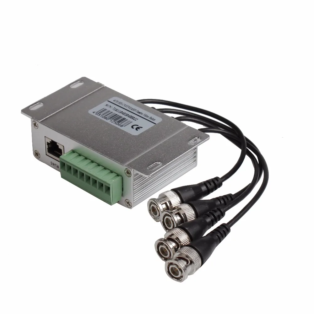 BESDER CVI TVI AHD 4CH Passive Video Balun UTP Video Balun CCTV Via Twisted Pairs With Male Connector To UTP RJ45 Up to 450M
BESDER CVI TVI AHD 4CH Passive Video Balun UTP Video Balun CCTV Via Twisted Pairs With Male Connector To UTP RJ45 Up to 450M