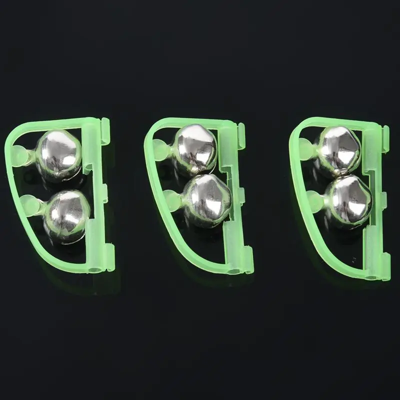 5 Pcs Double Bell Fish Pole Rod Fishing Light Alarm Bells Green | Спорт и развлечения