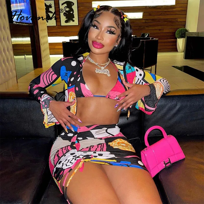 Hovanch Color Print Neck Drawstring Zipper Sexy Three Piece Set 2021 Fall Fashion Club
Hovanch Color Print Neck Drawstring Zipper Sexy Three Piece Set 2021 Fall Fashion Club