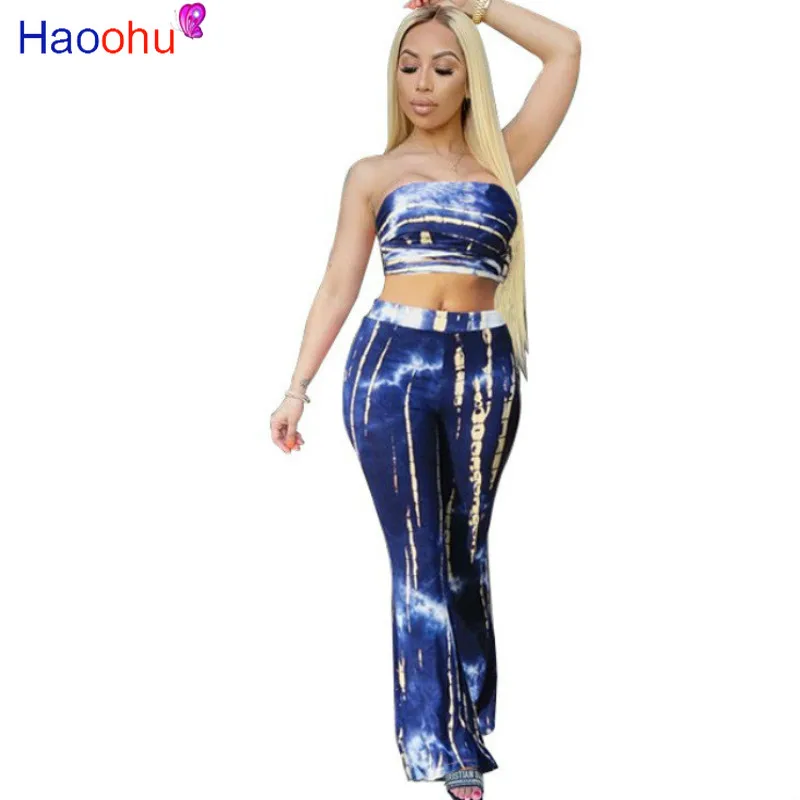 Plus Size Tie-Dyeing Print Two Piece Suit Summer Tracksuit Off Shoulder Crop Top High Waist Bell Bottom Pant Vintage Sweatsuits
Plus Size Tie-Dyeing Print Two Piece Suit Summer Tracksuit Off Shoulder Crop Top High Waist Bell Bottom Pant Vintage Sweatsuits