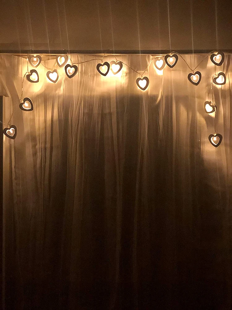 10 LED Lamp Wooden Heart Fairy String Lights 6.56 Feet Valentine's Gift Battery Powered Bright Warm White Girl Bedroom Birthday
10 LED Lamp Wooden Heart Fairy String Lights 6.56 Feet Valentine's Gift Battery Powered Bright Warm White Girl Bedroom Birthday