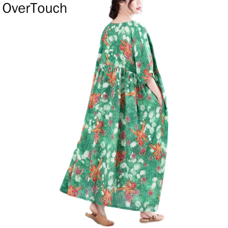 Plus Size Summer Dress Women Vestidos Sundress Print Lady Long Dress Oversized Loose Casual Cotton Floral Dresses 2021
Plus Size Summer Dress Women Vestidos Sundress Print Lady Long Dress Oversized Loose Casual Cotton Floral Dresses 2021